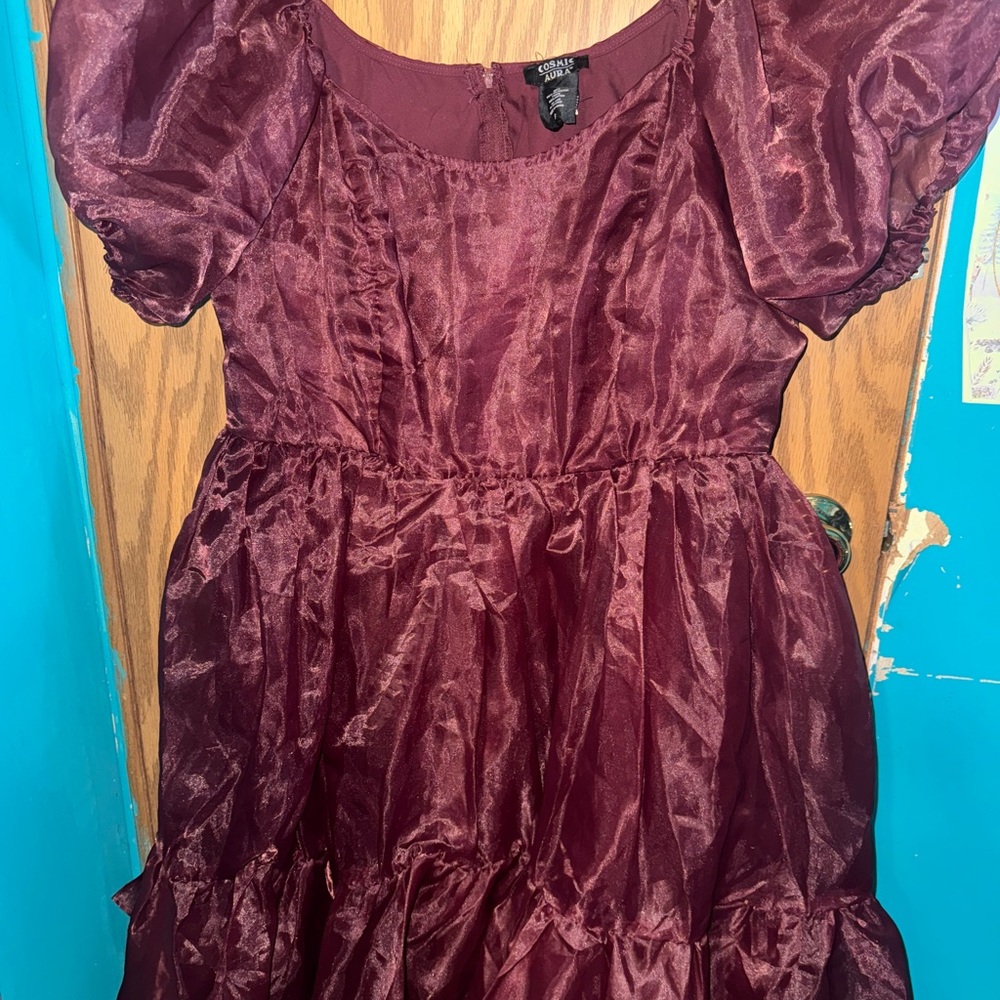 Hot topic puffy burgundy dress